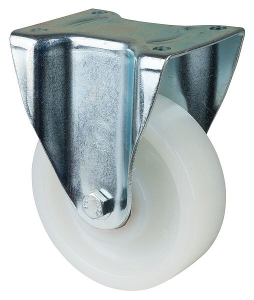Roues BS Roulette robuste, roulette fixe, largeur de roue 48 mm, Ø roue 150 mm, capacité de charge 900 kg, bande de roulement/corps de roue plastique, roulement à billes, L610.B15.151