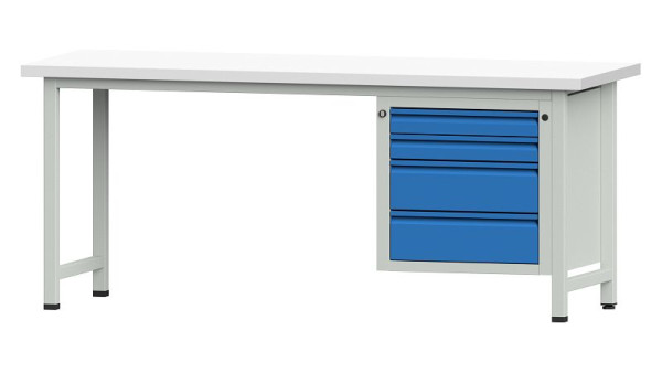 Etablis ANKE Etabli combiné, modèle 727 E, 2000 x 700 x 840 mm, RAL 7035/5012, KSP 40 mm, 510.818