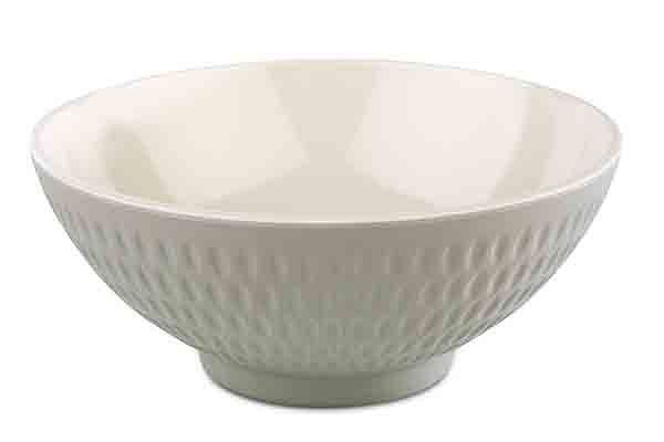 Bol APS -ASIA PLUS-, Ø 16 cm, hauteur : 7 cm, 0,6 litre, mélamine, intérieur : crème, brillant, extérieur : gris, mat, 15403