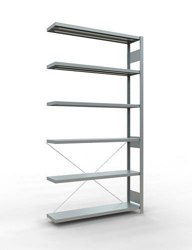Rayonnage Schulte, panneau supplémentaire, 6 niveaux de rangement, traverse, charge du compartiment 250 kg, 1306 x 336 x 2500 mm, 278760