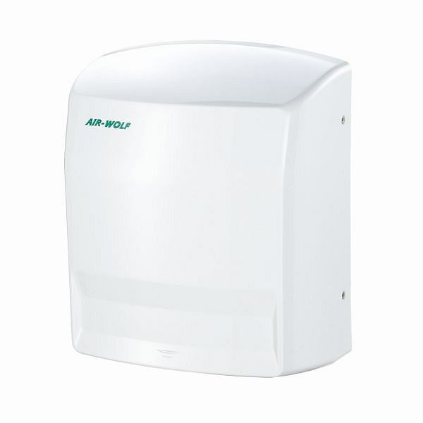 Sèche-mains Air Wolf, série A, H x L x P : 302 x 253 x 152 mm, plastique ABS blanc, 10-072