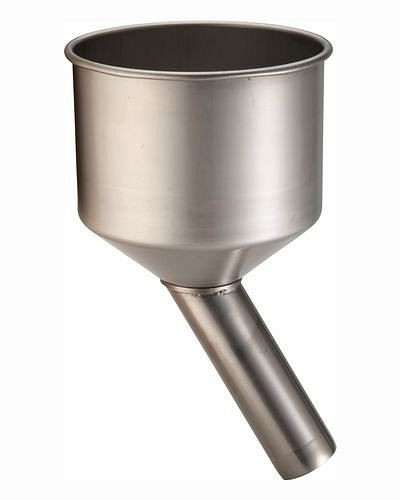 Entonnoir DENIOS pour bidons en acier inoxydable, avec douille de tuyau inclinée, 129-113