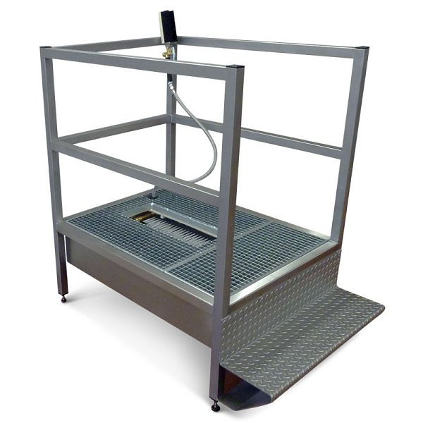 Garde-corps de lave-bottes monté Bockermann en forme de U et marchepied, STW 337-G