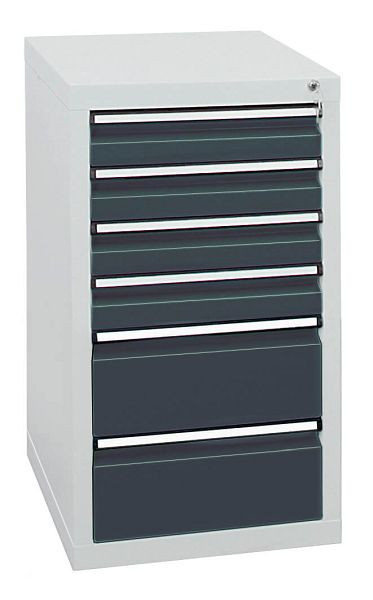 armoire à tiroirs émoussés série STS 410, RAL 7035/7016, 6 tiroirs (4x100, 2x200 mm), 7101571