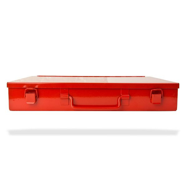 Boîte en tôle d'acier ADB/cassette vide sans insert, rouge, 88504