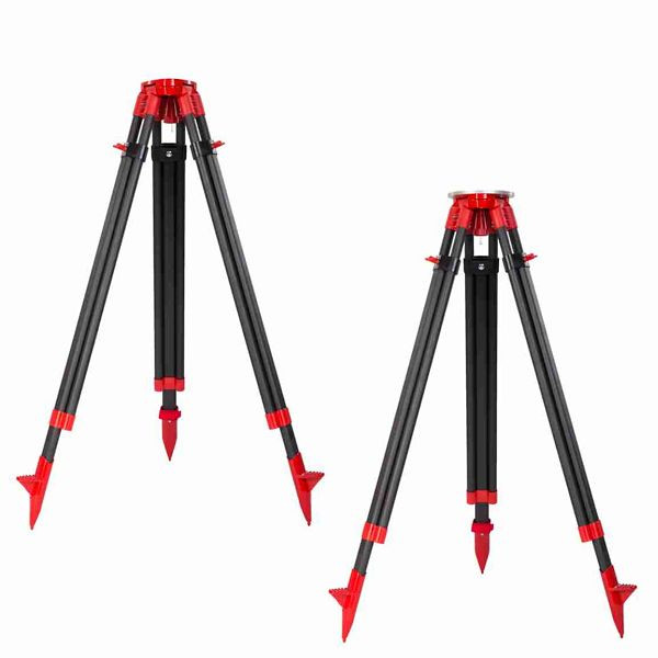Trépied carbone NESTLE GEO Delta pour stations totales et scanners, tête plate, triangulaire, 5/8", 93-169cm, 13706000