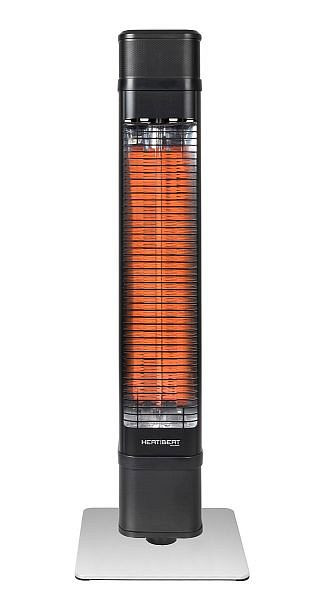 Chauffage de terrasse sur pied Eurom Heat and Beat Tower avec haut-parleurs, 334562