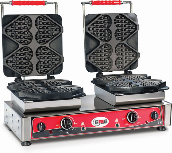 Gaufrier GMG Ti amo, 8x (13,2 x 12,5 x 2,8 cm), plaque de cuisson interchangeable, très facile à monter, 50° à 300°C, facile à nettoyer, WE-24