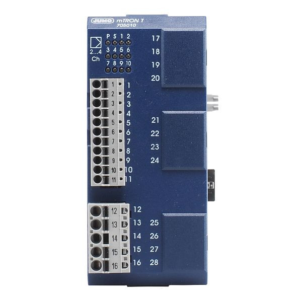 Module de commande multicanal JUMO pour rail DIN, 2 relais, sortie analogique, 24 V DC, 00577976