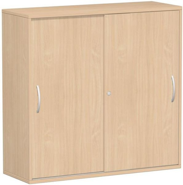 geramöbel panneau supérieur d'armoire à portes coulissantes 25 mm, avec pieds, verrouillable, 1200x425x1182, hêtre/hêtre, S-312353-BB