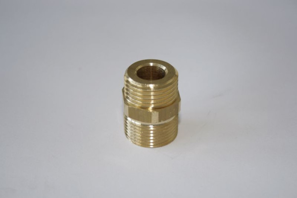 ELMAG HD raccord double 'laiton', AG 1/2" x AG 22x1,5, jusqu'à 250 bar, max. 90°C, 42219