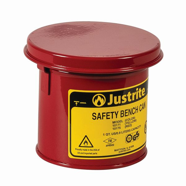 Boîtes de banc de sécurité Justrite 1007, 12,4 cm x 14 cm, rouge, JUT10175RD