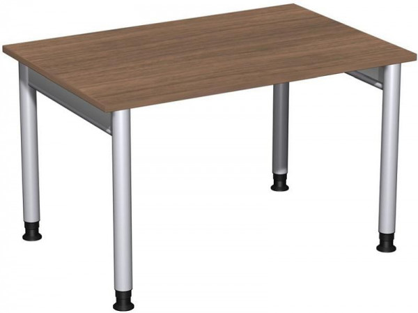 bureau geramöbel réglable en hauteur, 1200x800x680-820, noyer/argent, N-657102-NS