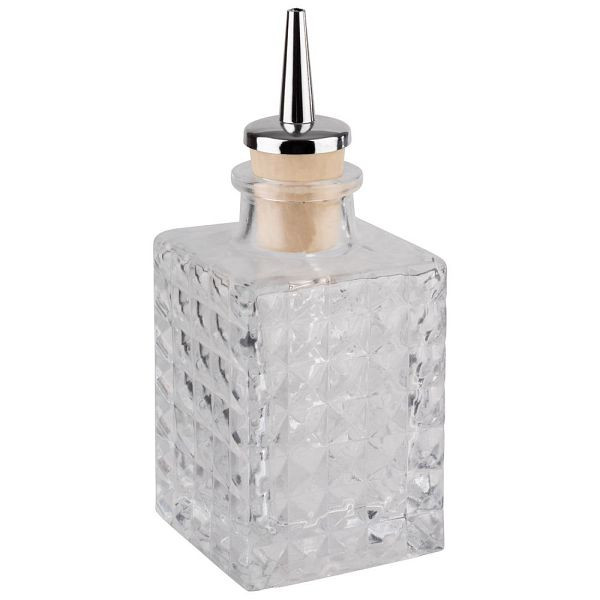 Bouteille amère/bouteille à jet APS, verseur en verre, liège et inox, 0,1 litre, 93359