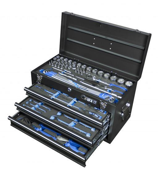 Boxo Stocked 3 tiroirs mallette de transport 94 pièces, ECC20301BK