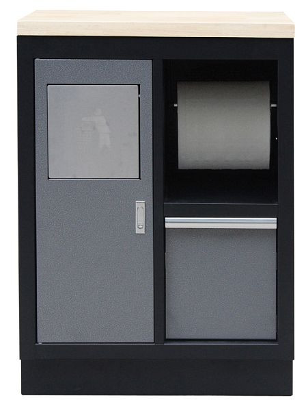 Armoire inférieure Kunzer avec poubelle et support pour rouleau de papier, WES1301