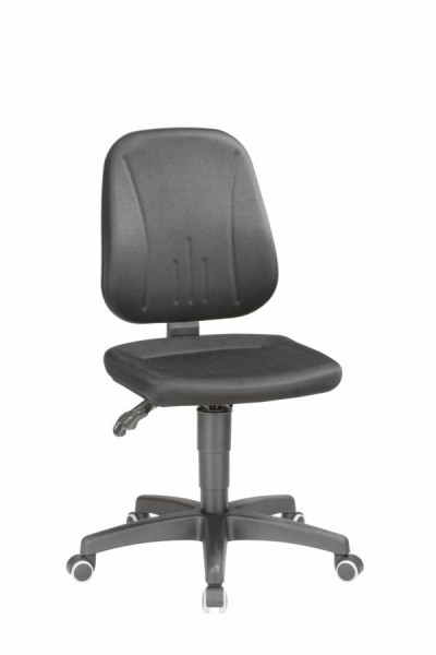bimos Unitec avec roues et tissu noir, hauteur d'assise 440-620 mm, 9653-CI01