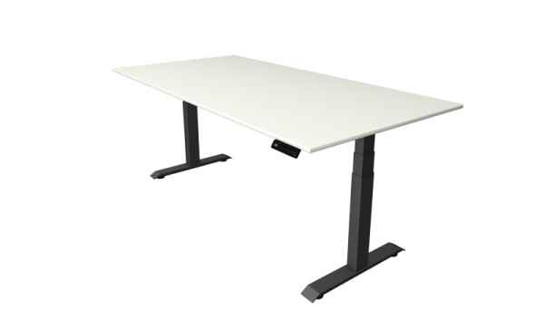 Table assis/debout Kerkmann Move 4, L 2000 x P 1000 mm, réglable en hauteur électriquement de 640 à 1290 mm, blanc, 10080910