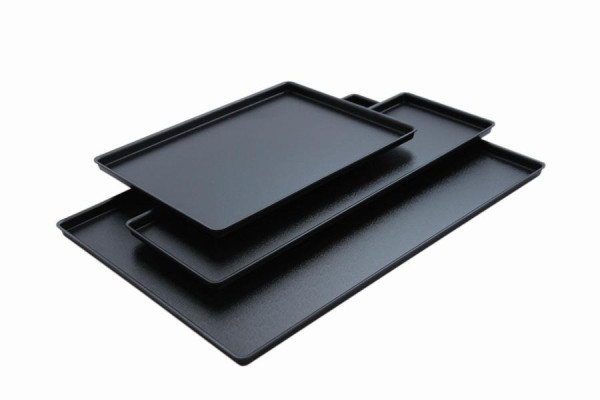 Plateau de présentation Schneider 400 x 600 x 20 mm, ABS, noir, incassable, surface grainée, 227601