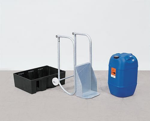Benne à ballon DENIOS BK 2-60, galvanisée, pour ballon en plastique de 60 l, 130-362