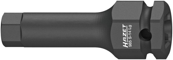 Hazet Impact Machine Tournevis Douille, Carré Creux 12,5 mm, Profil à Six pans creux, 14 mm, Version Longue, 985S-14LG