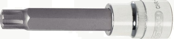 KS Tools Douille embout 1/2" CHROMEplus RIBE avec trou frontal, longue, M5, 918.1780