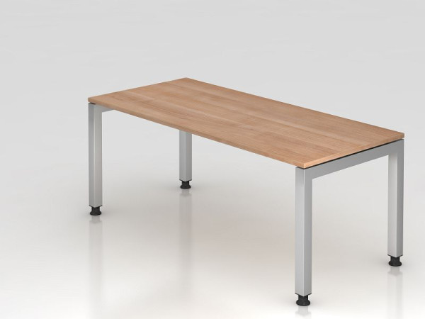 Bureau Hammerbacher pied U carré 180x80cm noyer, forme rectangulaire, plateau flottant, VJS19/N/S
