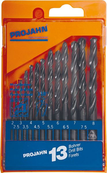 Cassette plastique Projahn HSS 13 pièces 2-8 / 0,5 mm, 67005