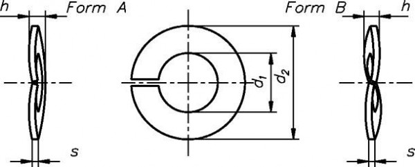 Rondelles élastiques Dresselhaus forme A A1, M6, DIN 128, UE: 1000 pièces, 0331400000600000000001