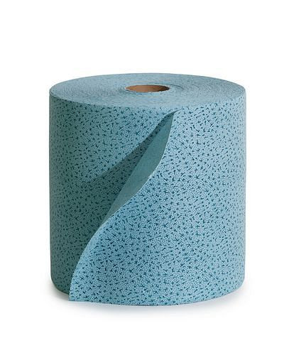 Lingettes nettoyantes réutilisables DENIOS, 1 rouleau, bleu, 129-659
