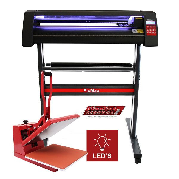 Traceur de découpe LED PixMax 720 mm avec presse à chaud de 38 cm et logiciel, 27206