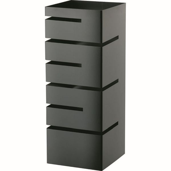 Présentoir buffet bas Stalgast, étagères inclinées, 150x150x355 mm (LxPxH), noir, BB5001355