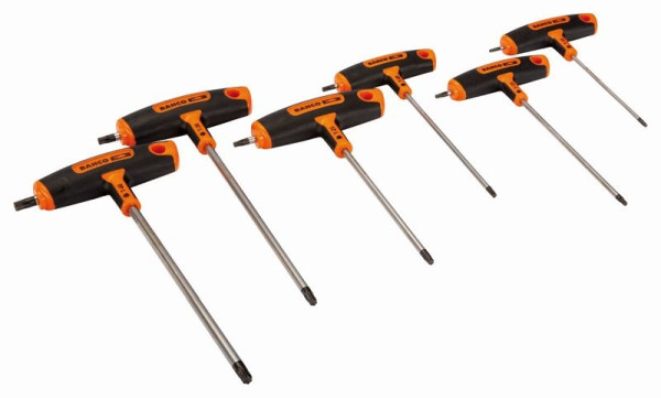 Jeu de tournevis Bahco, poignée en T, 6 pièces, Torx, 903T-2
