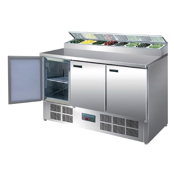 Saladette réfrigérée et table à pizza Polar 390 litres, G605