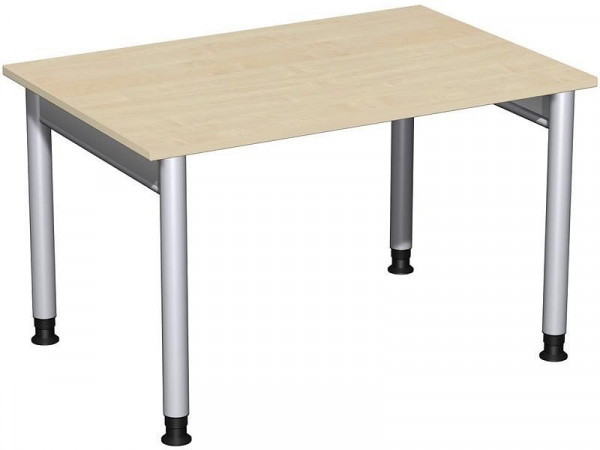 bureau geramöbel réglable en hauteur, 1200x800x680-820, érable/argent, N-657102-AS