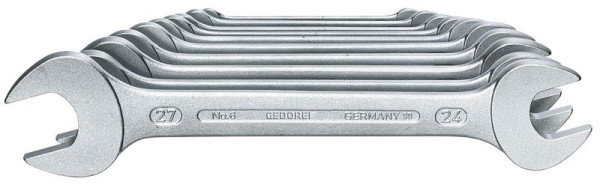 Jeu de clés à fourche double GEDORE, 10 pièces, SW 6-27, 6077540
