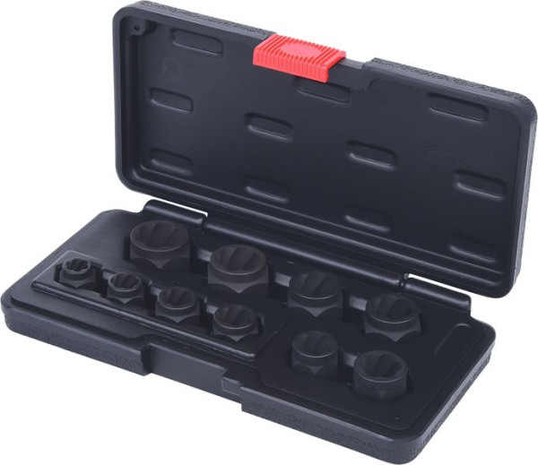 KS Tools jeu d'écrous enfichables à profil spiralé, 10 pièces, M8-M19, 913.3880