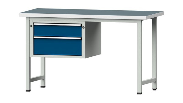 Établis ANKE Établi combiné, modèle 607 V, 1500 x 700 x 890 mm, RAL 7035/5010, UBP 40 mm, 415.025