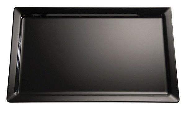 Plateau APS GN 1/4 -PURE-, 26,5 x 16,2 cm, hauteur : 3 cm, mélamine, noir, 83492