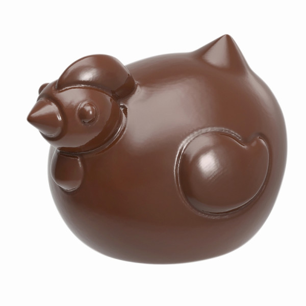 Moule à chocolat Schneider - poulet, 275 x 135 x 24 mm - double forme recto/verso / 38 x 27,5 x 15 mm, 2 x 7 g, 3 x 6 pièces, 421656