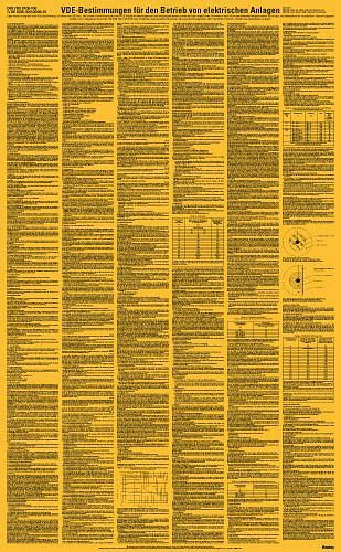 Notice de sécurité DENIOS "Fonctionnement d'installations électriques" selon VDE 0105-100/A1, 500x810, 210-096