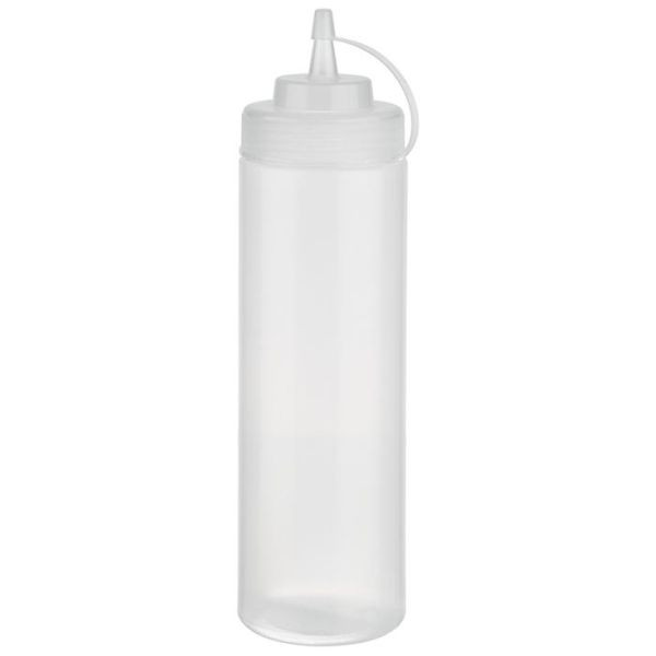 Flacons compressibles APS, paquet de 6, Ø 7 cm, hauteur : 26,5 cm, 760 ml, polyéthylène, transparent, couvercle à vis, bouchon, ouverture de remplissage : Ø 5,5 cm, 93256