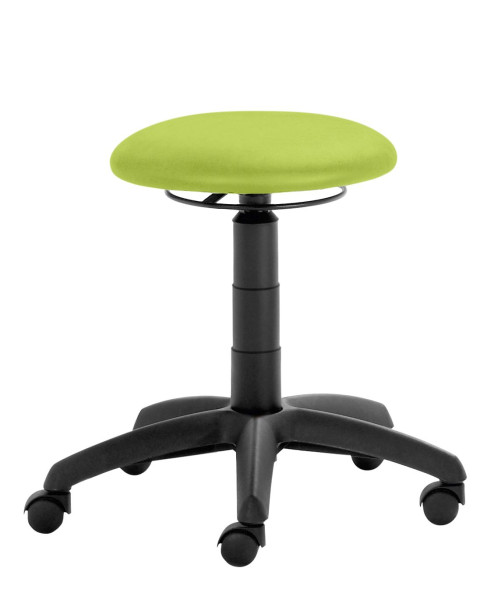 Tabouret Mayer Sitzmöbel , structure noire, anneau de déclenchement, siège rembourré, vert pomme, 1282S_RI_30587