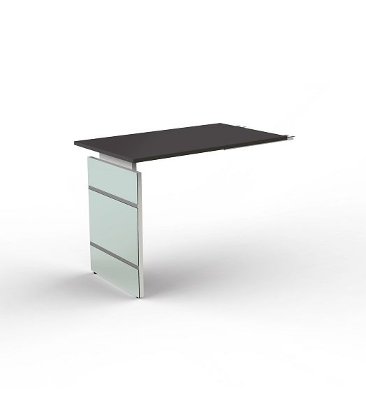 Table d'appoint/bureau supplémentaire Kerkmann, avec cadre latéral, Lugano, L 1000 x P 800 x H 680-760 mm, anthracite, 11430713
