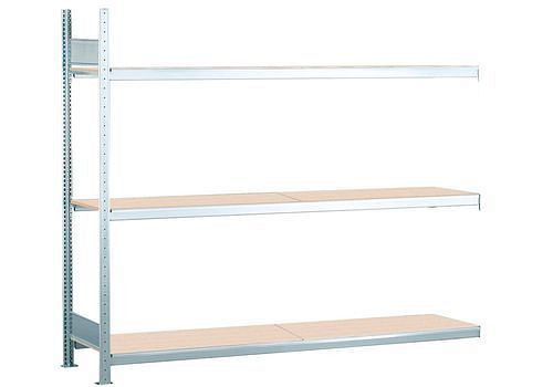 Étagère Schulte à grande portée avec panneaux de particules, champ supplémentaire, 3 niveaux de rangement, largeur des compartiments 1500 mm, 1506 x 836 x 2000 mm, 278935