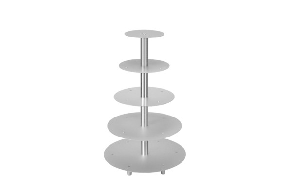 Présentoir à gâteaux à étages Schneider, 5 étages, argent, 146005