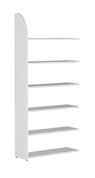 Kerkmann DANTE étagère champ 2250 x 100 cm, 6 étagères, blanc, 50971310