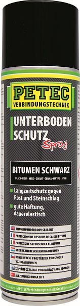 Bitume de protection de soubassement Petec, spray, noir, 500 ml, unité: 6 pièces, 73150