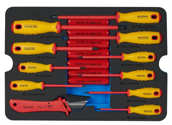 Insert d'outil SW-Stahl VDE, 12 pièces, V1000-1