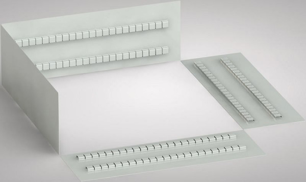 Cadre de grille à fentes KLW pour tiroirs simples, convient pour une hauteur de façade de tiroir 100 & 125 mm pour tiroir simple ES-BEA-100ES, BEA-SRR-100ES